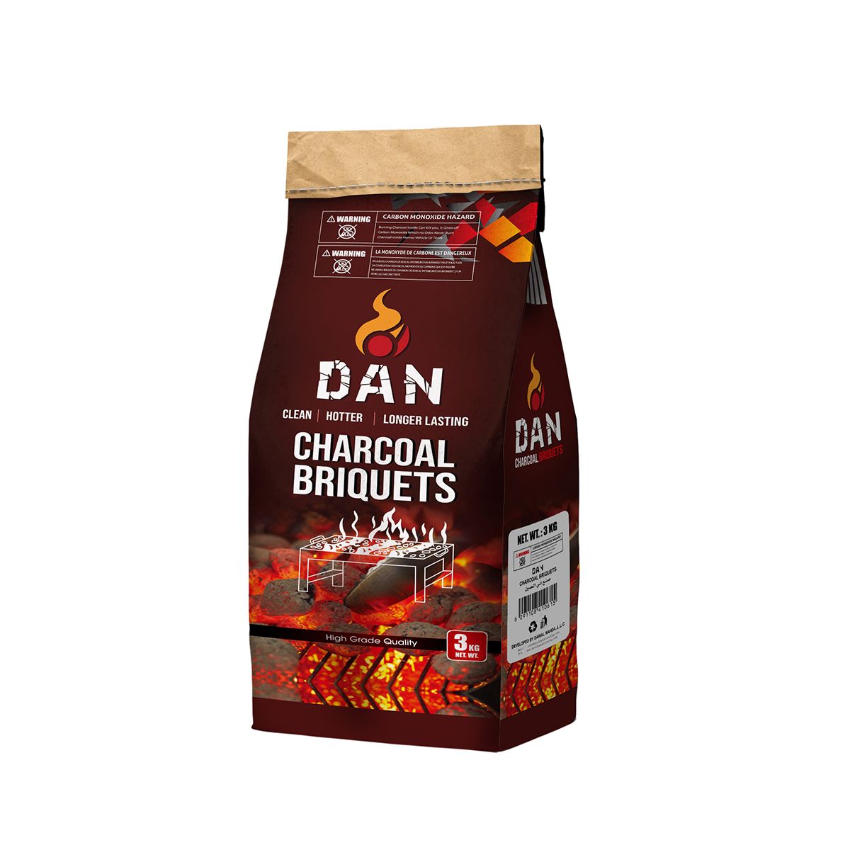  DAN BRIQUET CHARCOAL 3kg